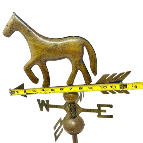 Vintage Rustic Trotting Horse Tabletop Weathervane decorative brown metal - Picture 12 of 14
